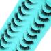 Clear Band Russian Volume Fluffy Strip Lashes - 10 Pairs of Naturally Wispy D Curl False Eyelashes | Htal09 - Buy Online on GoSupps.com