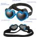 UV Protective Dog Sunglasses - Windproof Adjustable Heart Shape Waterproof for Small Dogs - Blue - Buy Online on GoSupps.com