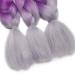 Tess Braids Extensions 60 cm | Jumbo KanCalon Ombre Hair Braids - Black/Purple/Gray - 100g Bundle for Box Braids - Buy Online on GoSupps.com