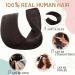 Elailite Clip In Extensions - Real Human Hair 3/4 Full Head 5 Clips 45cm Dark Brown #02 - Smooth & Natural Look - Buy Online on GoSupps.com