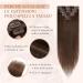 100% Remy Real Hair Clip-In Extensions | UK Fashion Shop | Thin 8 Tresses | 50cm | #4 Chocolate Brown | Fast International Shipping - Buy Online on GoSupps.com