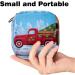 Vintage Red Truck Christmas Tree Menstrual Pad Bag - Portable Zipper Pocket for Teen Girls & Women - Buy Online on GoSupps.com