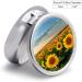 Sunflower Travel Pill Box - Portable 3 Compartment Pill Organizer for Purse & Pocket - Ideal for International Shipping - Buy Online on GoSupps.com