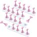 4 Sets Pink Nail Stand for Press on Nails Display, Magnetic Fake Nails Holder for Painting Nails Practices, Beginner Acrylic Nail Art Kit Accessories, Nail Salon Equipment and Decor