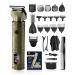 7 in 1 Men's Beard Trimmer Professional Hair Clipper T-Blade Electric Shaver Kit with LED Display USB C Rechargeable Silent Technology Waterproof Men's Body Trimmer for Gift/Salon