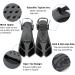 QKURT Snorkel Fins | Adjustable Buckles Open Heel Diving Flippers | Short Fins for Snorkeling, Diving, Swimming | Black L/XL (Adult US Size 9-13) - Buy Online on GoSupps.com