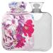 Naanle skull flowers flowers heat bottle with reference transparent hot water bottle Handfoot Warmer Heading bags for pain relief heat and cold therapy 1L