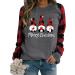 FUAIOKT Women's Oversized Christmas Shirt - Cute Reindeer Snowman Graphic Tee - Xmas Holiday Pullover Top (D-red, Large) - Buy Online on GoSupps.com