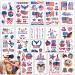 American Flag Tattoos Stickers Fourth of July Decoration Temporary Tattoos Patriotic Stickers for Independence Day Face Arm Body Art Decor 19 Sheets Fake Tattoo Party Supplies