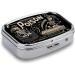 Travel-Friendly 2 Compartment Metal Pill Organizer - Cute Compact Pill Case for Vitamins & Supplements | Perfect for Purse & Pocket - Buy Online on GoSupps.com