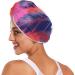 Dark Blue Yellow Leaf Hair Towel 2 Pack | Super Absorbent Quick Dry Hair Turbans for Women & Girls - Buy Online on GoSupps.com