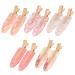 Magicsky 10PCS No Bend Hair Clips for Styling  Acrylic Resin Flat Clip  No Crease Curl Small Pin  Bang Seamless Hair Barrette Tool for Makeup-Hairstyle Accessories for Women Girls  Pink Opal