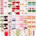16 Sheets Full Wraps Nail Polish Stickers Nail Decals Stickers Adhesive Nail Art Stickers for Women Girls Flowers Patterns
