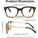 FEISEDY Blue Light Blocking Reading Glasses - Oversized Square Design for Men & Women B4096 Black & Leopard 1.5x Magnification - Buy Online on GoSupps.com