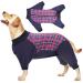 Heywean Hundebody after op dogs one -piece with zipper Long -sleeved dog body after op castration bitch m de op body dog relaxation suit for dogs after the operation dog relaxation xs red checked red