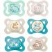 MAM Day & Night "Skin Soft" silicone pacifier 0-6 Boy // set of 6 // incl. 3 sterilized transport boxes
