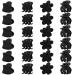 Hapdoo 24pcs Black Small Hair Clips Mini Matte Hair Claw Clips Non-slip Strong Hold Cute Jaw Clips Double Row Teeth Short Long Hair Accessories Barrettes for Women Girls