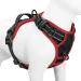 Phoepet adjustable safety dishes for medium and large dogs with padded handle and reflective dog harness easy to control for the daily walk (black l) black l