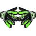 Clbort goalkeeper gloves children and adolescents football goalkeeper gloves football gloves double protection portability super hold green 7