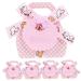 Alipis 12pcs Packing Boxes Party Candy Jars Wedding Candy Boxes Treat Boxes Cookie Boxes Biscuit Boxes Wedding Supplies Small Favor Boxes Decor Baby Non-woven Fabric Small Candies Gift Pink 6.5x3.8x8cm