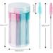 GCQQ 100PCS Disposable Eyelash Brushes & Spoolies with Container - Pink & Blue Lash Extension Tools - Buy Online on GoSupps.com
