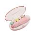Baby Nail Trimmer - Electric Safe Baby Nail File Trim Polish Grooming kit Safe for Infant Newborn Toddler Girls Boys Adults 6 Grinding Heads with LED Light Pink