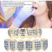 Teeth Set Bling Teeth Accessory Decoration for Halloween Party Hip Hop Show (Set of 12 upper and 8 lower blue diamonds) - Buy Online on GoSupps.com