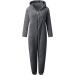 Cozy Haiorziyou Women's Plush Teddy Fleece Jumpsuit - Hooded Winter Pajamas Soft One-Piece Sleepwear (4XL Gray) - Buy Online on GoSupps.com