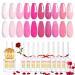 OPUIU Gel Nail Polish Set - 10 Colors Pink Glitter Gel Polish Kit Spring Summer Sweetheart Candies Collection Gifts for Women Mom Girlfriend Soak Off UV LED Lamp Needed F-Sweetheart Candies