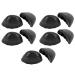 5 Pairs Round Toe Inserts Thickened PU Foam Shoe Size Reducer Non Slip Toe Cushion Filler for High Heels Sneakers Boots (Black)