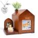 3 in 1 Dog Ashes Box Set Wooden Urns for Dogs Ashes with Urns Necklace (Heart) Monument Candle Holder Ashes Casket Keepsake Memorial Gift with Picture Frame Cremation Box for Cats Rabbit Small Pets Ashes Box+necklace Heart