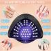 180W Professional UV Nail Lamp with 57pcs Lamp Beads | Fast Curing Nail Dryer | 4 Timers Gel Nail Light | for Gel Nail Polish Kit | Home Salon Nail Art Tools - Buy Online on GoSupps.com