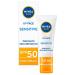 NIVEA Sun UV Face Sensitive SPF 50 Cream (50ml) Sunscreen Protects Against UVA/UVB Rays and Premature Skin Ageing Sun Cream for Sensitive Facial Skin