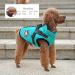 2-in-1 Dog Jacket with Dishes for Large Dogs - Warm Outdoor Sports Vest in Turquoise 5XL  - Buy Online on GoSupps.com