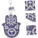 PRETYZOOM Blue Eyes Pendant Keychains Ornament Boho Decor Bohemian Decor Hand Pattern DIY Pendant Cute 19x9.8cm Blue - Buy Online on GoSupps.com