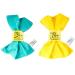 Baby Paper Original Crinkle Sensory Toy | Yellow and Turquoise 2-Pack | Bright Colors Washable and Non-Toxic Crinkle Paper for Babies | Perfect Bow Gift Topper Reusable as a Crinkle Toy
