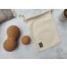 New Living Kork Massage Ball Set | Sustainable Trigger Point Therapy | Ideal for Back & Muscle Massage | Includes Cork Peanut Roller & Erd Nut with Bags - Buy Online on GoSupps.com