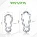 Marine Grade 316 Stainless Steel Carabiner Clips, Heavy Duty 4 Inch, 2 Pack - for Gym & Outdoor Activities - Buy Online on GoSupps.com