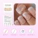 Shop Coolnail Holo Bling Butterfly Glitter Fake Nails - Pink Nude White French Squoval Square Press-On Nail Art Tips - International Shipping Available - Buy Online on GoSupps.com