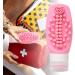 Uozonit Squeeze Bottle - Silicone Dispenser Toiletries Container - 2 in 1 Shampoo Conditioner Dispenser Leak Proof Refillable Squeezable Containers for Home Travel Pink - Buy Online on GoSupps.com