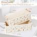 Set of 2 Ivory Macrame Storage Baskets - Boho Decor for Bathroom, Bedroom, Nursery, Living Room - Woven Decorative Basket for Organizing - Beige - Buy Online on GoSupps.com
