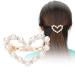 Heart-Shaped Pearl Hair Clip for Women - Fashionable Elegant Hair Accessories for Ladies - Buy Online on GoSupps.com