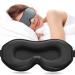 Umisleep sleep mask for side sleepers with 3D eye caves adjustable rubber band light blocking and breathable.Eye mask for men and women: perfect for travel & yoga in gray