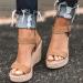 Women's 2023 Summer Dressy Sandals | Open Toe Breathable Beach Wedges | Slip On Flip Flops - Brown (Size 6.5-7) - Buy Online on GoSupps.com