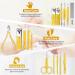 Sumwitum 16-Piece Manicure Set - Stainless Steel Nail Care Kit with Leather Case - Perfect Gift for Women, Men, Friends, and Parents (Yellow) - Buy Online on GoSupps.com
