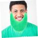 BESTYASH Barbe Verte Fausse Barbe et Moustache kit d'entretien de la Barbe pour Homme d guisement Saint Patrick Costume Saint Patrick St. Moustache du Jour de Patrick Barbe de Costume Green 3 - Buy Online on GoSupps.com