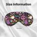 Peace Love and Dove Flower Power Sleep Mask | Adjustable Double-Sided Eye Mask | Soft Eye Covers for Shading & Reducing Eye Edema | International Shipping Available - Buy Online on GoSupps.com