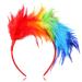 Colorful Feather Fascinator Feather Headbands Gay Pride Carnival Headdress Rainbow Headbands Wome Cosplay Feather Headdress Bridal Headpiece for Halloween Wedding Party(Rainbow)