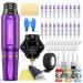 Wormhole Tattoo Kit Wireless Tattoo Machine Kit Tattoo Gun with 1,050 mAh Capacity Tattoo Power Supply Tattoo Pen Kit WTK176(Purple+Black)