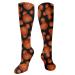 Basketball pattern on black little compression socks for women and men.Circulation 15 20 mmHg is the best support for sporty running and cycling